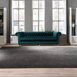 Chesterfield Thomas 5 Seater Sofa Settee Amalfi Forest Green Velvet Fabric In Classic Style - thumbnail 5