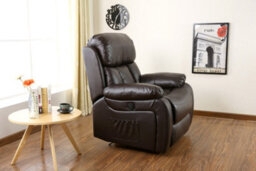 More4Homes Chester Electric Bonded Leather Automatic Recliner Armchair Sofa Home Lounge Chair (Cream) - thumbnail 8