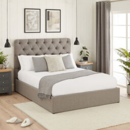 The Furniture Market Chesterfield Button Bed - 6Ft Super King Size - Grey Fabric - thumbnail 2