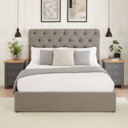 The Furniture Market Chesterfield Button Bed - 6Ft Super King Size - Grey Fabric - thumbnail 4