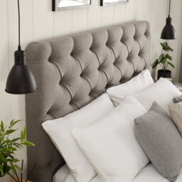 The Furniture Market Chesterfield Button Bed - 6Ft Super King Size - Grey Fabric - thumbnail 5