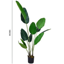 Living And Home Artificial Plant House Plant Indoor Plant Fake Banana Tree In Black Pot 180 Cm - thumbnail 6