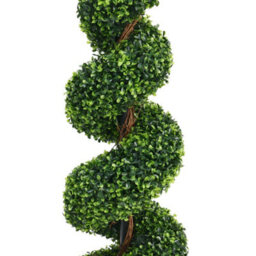 Living And Home 2 Pcs Boxwood Tree Artificial Spiral Topiary Plant House Plant Garden Artificial Plant H 120 Cm - thumbnail 5