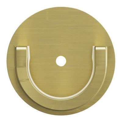 GoodHome Elasa Gold Brass Effect Metal & Plastic Curtain Pole Bracket Recess - image 1