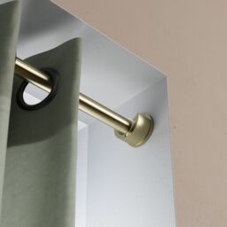 GoodHome Elasa Gold Brass Effect Metal & Plastic Curtain Pole Bracket Recess - thumbnail 4