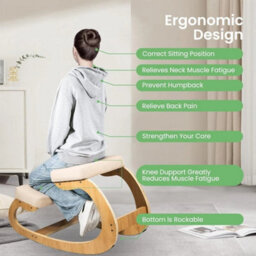 Adjustable Ergonomic Kneeling Chair With Thick Cushion - thumbnail 4