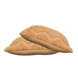 Artisan Furniture Solid Wood Mustard Zig-Zag Cushion Set Of 2 - thumbnail 3