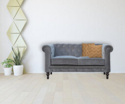 Artisan Furniture Solid Wood Mustard Zig-Zag Cushion Set Of 2