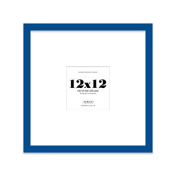 "12X12"" Blue Picture Frame - 12X12"" Square Frame With 8X8"" Mount For 12X12""/8X8"" Pictures Art Deco Style Room Decor, 1 Pack" - thumbnail 1