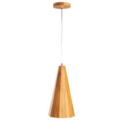 Luminosa Lighting Elstead Angular Dome Pendant Ceiling Light Teak