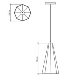 Luminosa Lighting Elstead Angular Dome Pendant Ceiling Light Teak - thumbnail 3