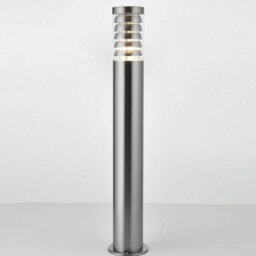 2 Pack Outdoor Garden Bollard Light 80Cm Brushed Steel 9W Outside Lamp Post Ip44 - thumbnail 5