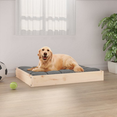 Berkfield Dog Bed 71.5X54X9 Cm Solid Wood Pine - image 1