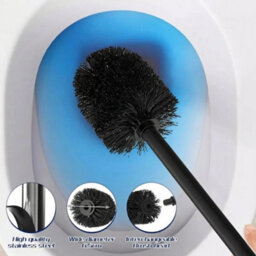 Free Standing Stainless Steel Toilet Paper Holder With Toilet Brush Bathroom Storage Stand - thumbnail 4
