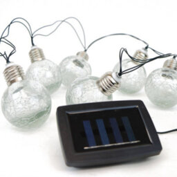 Gardenwize Garden Outdoor Solar  Coloured Crackle Ball String Fairy Lights - thumbnail 4
