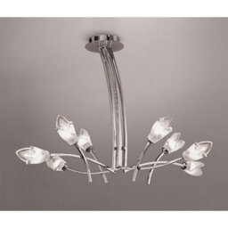 Luminosa Lighting Luminosa Pietra Pendant 4 Arm 8 Light G9, Polished Chrome - thumbnail 2
