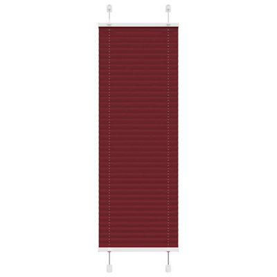 Berkfield Pleated Blind Bordeaux Red 50X150 Cm Fabric Width 49.4 Cm Polyester - image 1