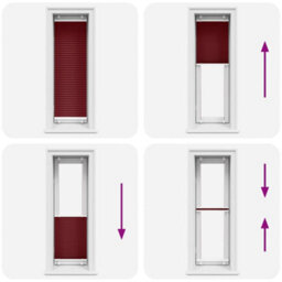 Berkfield Pleated Blind Bordeaux Red 50X150 Cm Fabric Width 49.4 Cm Polyester - thumbnail 5
