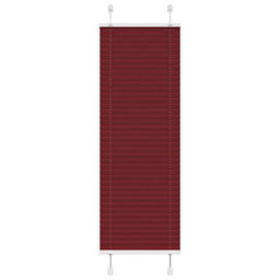 Berkfield Pleated Blind Bordeaux Red 50X150 Cm Fabric Width 49.4 Cm Polyester - thumbnail 1
