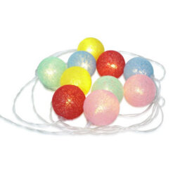 Valuelights Set Of 10 Kids Battery Powered Fairy String Lights With Cotton Balls - thumbnail 5
