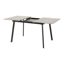 Seconique Avery Extending Dining Table In Concrete Grey Oak Effect And Black Metal Frame - thumbnail 4
