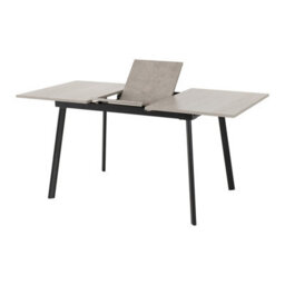 Seconique Avery Extending Dining Table In Concrete Grey Oak Effect And Black Metal Frame - thumbnail 3