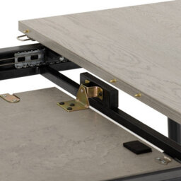 Seconique Avery Extending Dining Table In Concrete Grey Oak Effect And Black Metal Frame - thumbnail 5