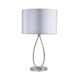 Pagazzi Lighting Pagazzi Zabina Led Polished Chrome & Grey Table Lamp - thumbnail 3