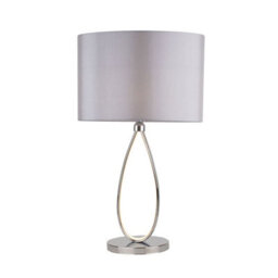 Pagazzi Lighting Pagazzi Zabina Led Polished Chrome & Grey Table Lamp - thumbnail 2