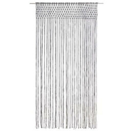 Berkfield Macrame Curtain Anthracite 140X240 Cm Cotton - thumbnail 3