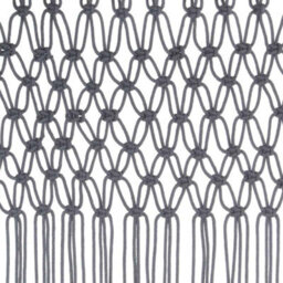 Berkfield Macrame Curtain Anthracite 140X240 Cm Cotton - thumbnail 5