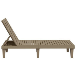 Berkfield Sun Lounger Light Brown 155X58X83 Cm Polypropylene - thumbnail 5