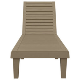 Berkfield Sun Lounger Light Brown 155X58X83 Cm Polypropylene - thumbnail 4