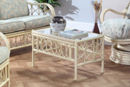 Desser Morley Coffee Table With Glass Top - Natural Rattan - thumbnail 2