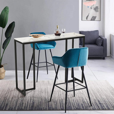 Kitchen Breakfast Bar Table Pub Dining Room Furniture Hallway Console Table Slim - image 1