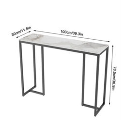 Kitchen Breakfast Bar Table Pub Dining Room Furniture Hallway Console Table Slim - thumbnail 2