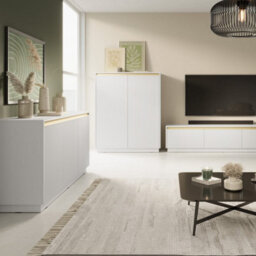 Arte Contemporary White Royal Sideboard Cabinet H71Cm W154Cm D39Cm - Minimalist Storage Solution - thumbnail 4