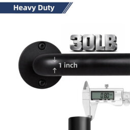 Aspire Homeware Blackout Metal Curtain Pole With Curve Finials Heavy Duty Extendable Rod 120-210 Cm (Matte Black) - thumbnail 5