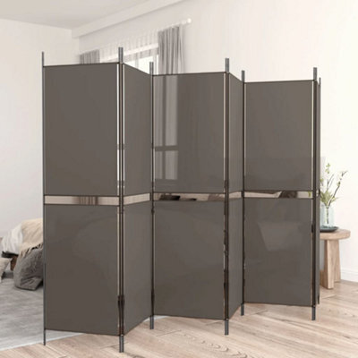 Vidaxl 6-Panel Room Divider Anthracite 300X180 Cm Fabric Room Dividers - image 1