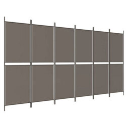 Vidaxl 6-Panel Room Divider Anthracite 300X180 Cm Fabric Room Dividers - thumbnail 2
