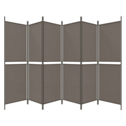Vidaxl 6-Panel Room Divider Anthracite 300X180 Cm Fabric Room Dividers - thumbnail 5