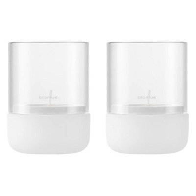 Blomus Calma Set Of 2 Wind Light Xs (Excl. Candle) - Lily White - image 1