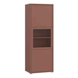 Furniture To Go Alice Springs Narrow Display Cabinet With 3 Push-To-Open Doors In Terracotta - thumbnail 2
