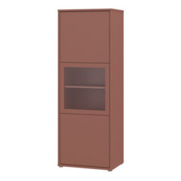 Furniture To Go Alice Springs Narrow Display Cabinet With 3 Push-To-Open Doors In Terracotta - thumbnail 4
