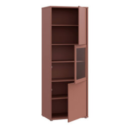 Furniture To Go Alice Springs Narrow Display Cabinet With 3 Push-To-Open Doors In Terracotta - thumbnail 5