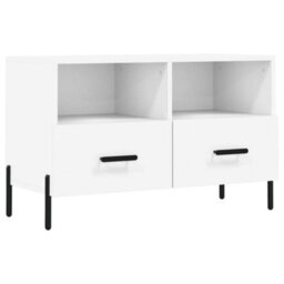 Berkfield Tv Cabinet White 80X36X50 Cm Engineered Wood - thumbnail 2