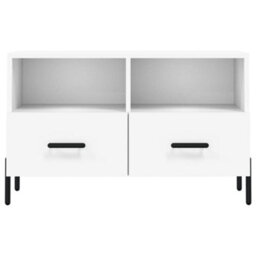 Berkfield Tv Cabinet White 80X36X50 Cm Engineered Wood - thumbnail 5