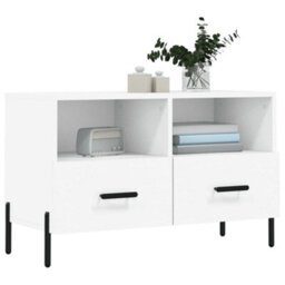 Berkfield Tv Cabinet White 80X36X50 Cm Engineered Wood - thumbnail 3