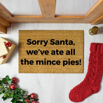 Artsy Doormats Sorry Santa, We Ate All The Mince Pies Doormat - image 1