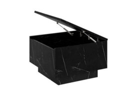 Impact Furniture Coffee Table With Storage Black Marble Effect Lift Up Square Storage Lamp Sofa Side Table Moon - thumbnail 4